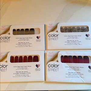 Color Street Glitter and Solid Nail Strips Set